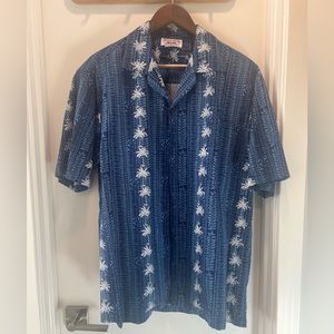 Vintage Pacific Legend Embroidered Palm Hawaiian Shirt L
